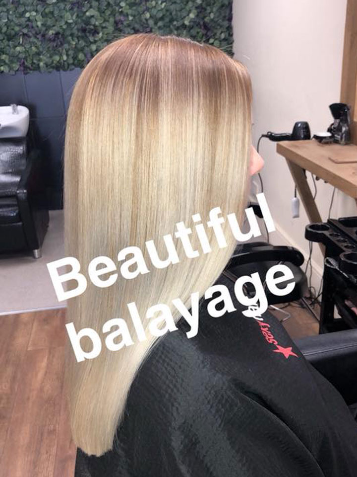blonde balayage styling